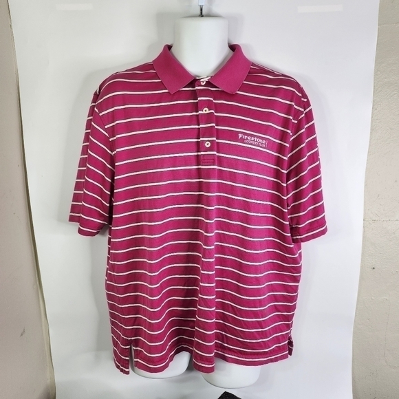 Fairway & Greene Firestone Country Club Men’s XL Striped Short Sleeve Golf Polo - Picture 8 of 8
